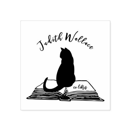 Maak je eigen vintage kattenboeken op maat rubberstempel (Afrduk)