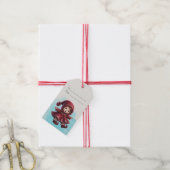 Maak Je Eigen Vintage Kerst Dwerg Meisje Cadeaulabel (Met Touw)