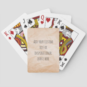 Maak Je Eigen Vintage Papier Motivatie Spreuk Pokerkaarten