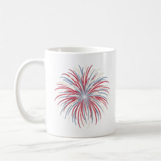 Maak je eigen vintage patriottische vuurwerk koffi koffiemok