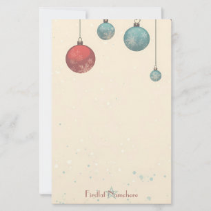 Maak Je Eigen Vintage Rode Blauwe Sieraden Yule Briefpapier