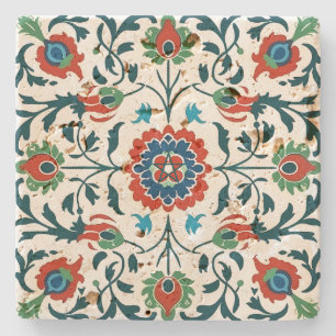 Maak je eigen vintage sierlijke kerstfloralen stenen onderzetter