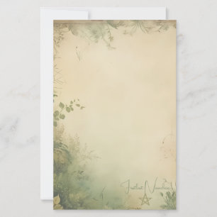 Maak Je Eigen Vintage Vergulde Bloemenweide Briefpapier