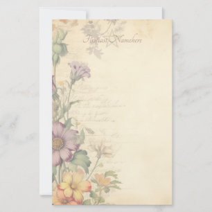 Maak Je Eigen Vintage Victoriaanse Bloemen Bloem Briefpapier