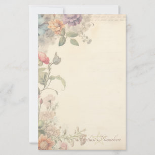 Maak Je Eigen Vintage Victoriaanse Wilde Bloemen Briefpapier
