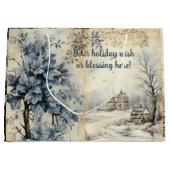 Maak je eigen vintage winterdorp groot cadeauzakje (Voorkant)