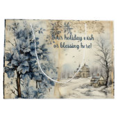 Maak je eigen vintage winterdorp groot cadeauzakje (Achterkant)