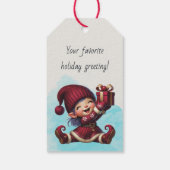 Maak je eigen vintage zoete kerstgnome cadeaulabel (Achterkant)