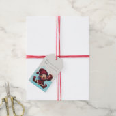 Maak je eigen vintage zoete kerstgnome cadeaulabel (Met Touw)