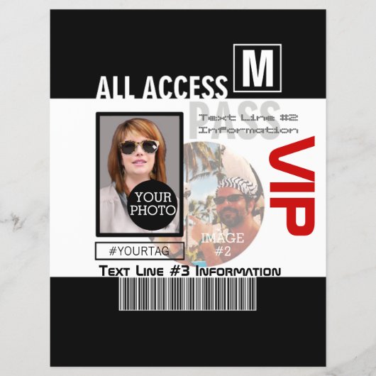 Maak je eigen VIP-pas 8 manieren om te personalise Flyer (Voorkant)