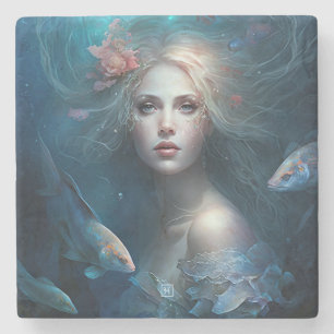 Maak je eigen Vissen Zon teken Zodiac Godin Stenen Onderzetter