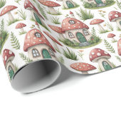 Maak Je Eigen Vliegenzwamfee Huizen Cadeaupapier (Rol Hoek)