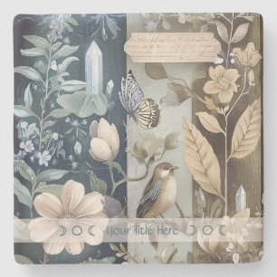 Maak Je Eigen Vlinder Vogel Bloem Botanisch Kunstw Stenen Onderzetter