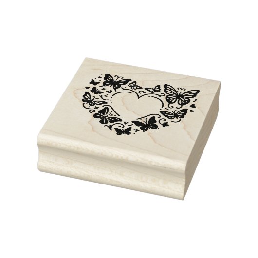 Maak Je Eigen Vlinders Liefde Hart Rubberstempel (Stempel)