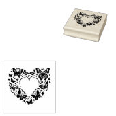 Maak Je Eigen Vlinders Liefde Hart Rubberstempel (Gestempeld)