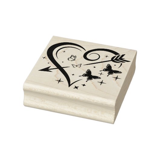Maak Je Eigen Vlinders Sterren Pijl Hart Rubberstempel (Stempel)