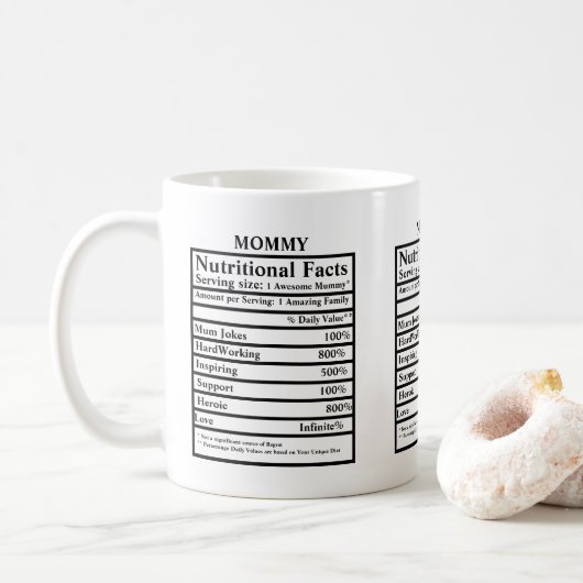 Maak je eigen voedingsfeiten Moederdag Koffiemok (Met donut)