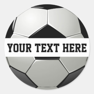 Maak Je Eigen Voetbal Custom Teamnaam Ronde Sticker