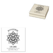 Maak Je Eigen Volledig Geopende Lotusbloem Rubberstempel (Gestempeld)