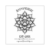 Maak Je Eigen Volledig Geopende Lotusbloem Rubberstempel (Afrduk)