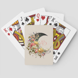 Maak je eigen voorjaarsbloemige halvemaan van blad pokerkaarten