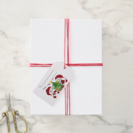 Maak je eigen vrolijke kerstboomkabouters cadeaulabel