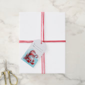 Maak je eigen vrolijke pepermunt Kerstgnome Cadeaulabel (Met Touw)