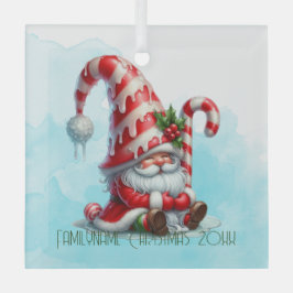 Maak je eigen vrolijke pepermunt Kerstgnome Glas Ornament