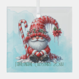 Maak je eigen vrolijke pepermunt Kerstgnome Glas Ornament