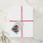 Maak je eigen vrolijke vintage Kerstman kabouter Cadeaulabel (Met Touw)