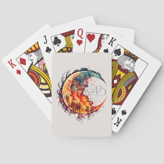 Maak je eigen vuurmaand pokerkaarten (Achterkant)