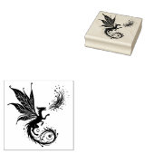Maak Je Eigen Vuurspuwende Fee Draak Rubberstempel (Gestempeld)