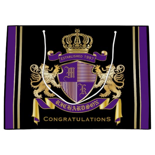 Maak je eigen wapenschild large cadeautasje (Voorkant)