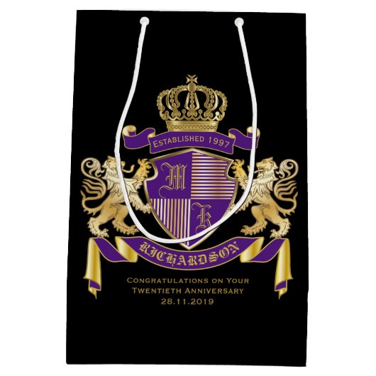 Maak je eigen wapenschild medium cadeauzakje (Achterkant)