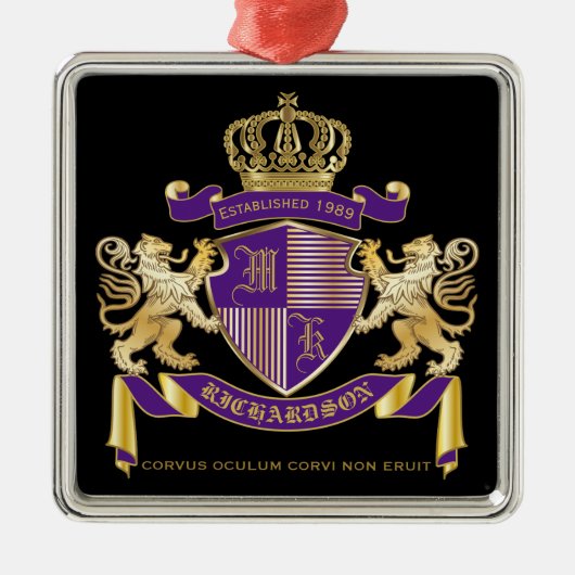 Maak je eigen wapenschild metalen ornament (Voorkant)