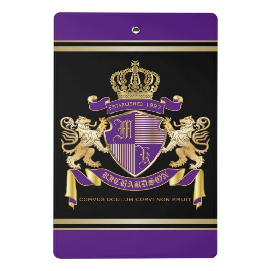 Maak je eigen wapenschild mini klembord (Achterkant)