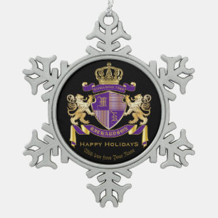 Maak je eigen wapenschild tin sneeuwvlok ornament