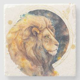 Maak je eigen watercolor Leeuw Stenen Onderzetter