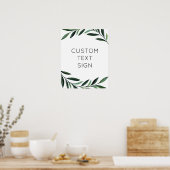 Maak Je Eigen Waterverf Groene Poster (Keuken)