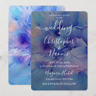 Maak Je Eigen Waterverf Indigo Blauwe Bloemen Kaart