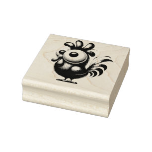 Maak Je Eigen Whimsical Grote Ogen Baby Kip Rubberstempel