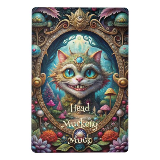 Maak Je Eigen Whimsical Queen Cheshire Cat Mini Klembord (Achterkant)