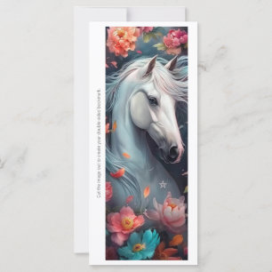 Maak Je Eigen White Horse Roses Bladwijzerkaart