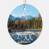 Maak je eigen Whitewater Kerstfoto Keramisch Ornament (Links)