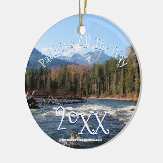 Maak je eigen Whitewater Kerstfoto Keramisch Ornament (Links)