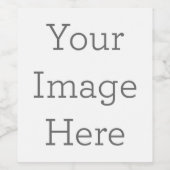 Gepersonaliseerde Wijn (of champagne) fles etiket (10,2 x 8,9 cm) (Enkel label)