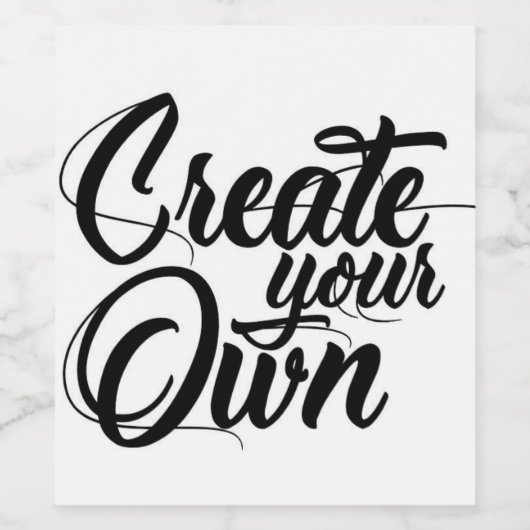 Maak je eigen wijn etiket (Enkel label)