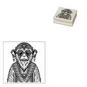 Maak je eigen wijze oude aap rubberstempel (Gestempeld)
