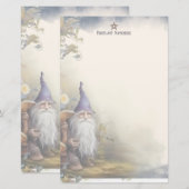 Maak Je Eigen Wijze Oude Dwerg Tuin Briefpapier (Voorkant / Achterkant)