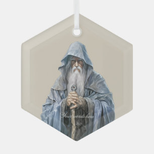 Maak Je Eigen Wijze Oude Tovenaar Glas Ornament